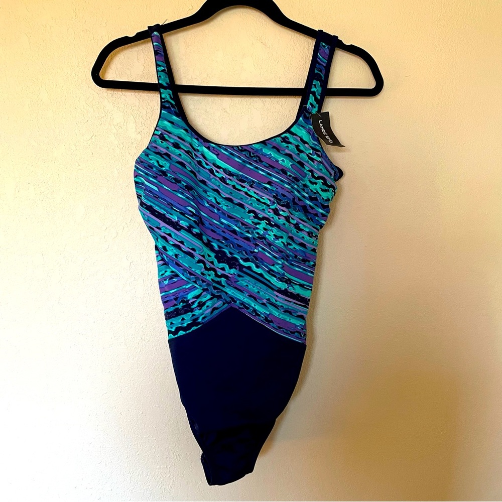 Lands end one piece bathing suit NWT